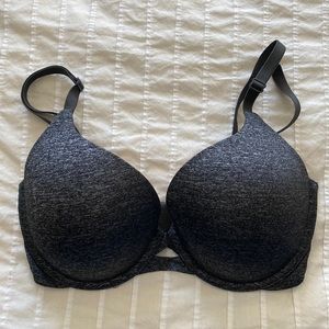 VS Padded Perfect Coverage Black Heather Bra 32DD